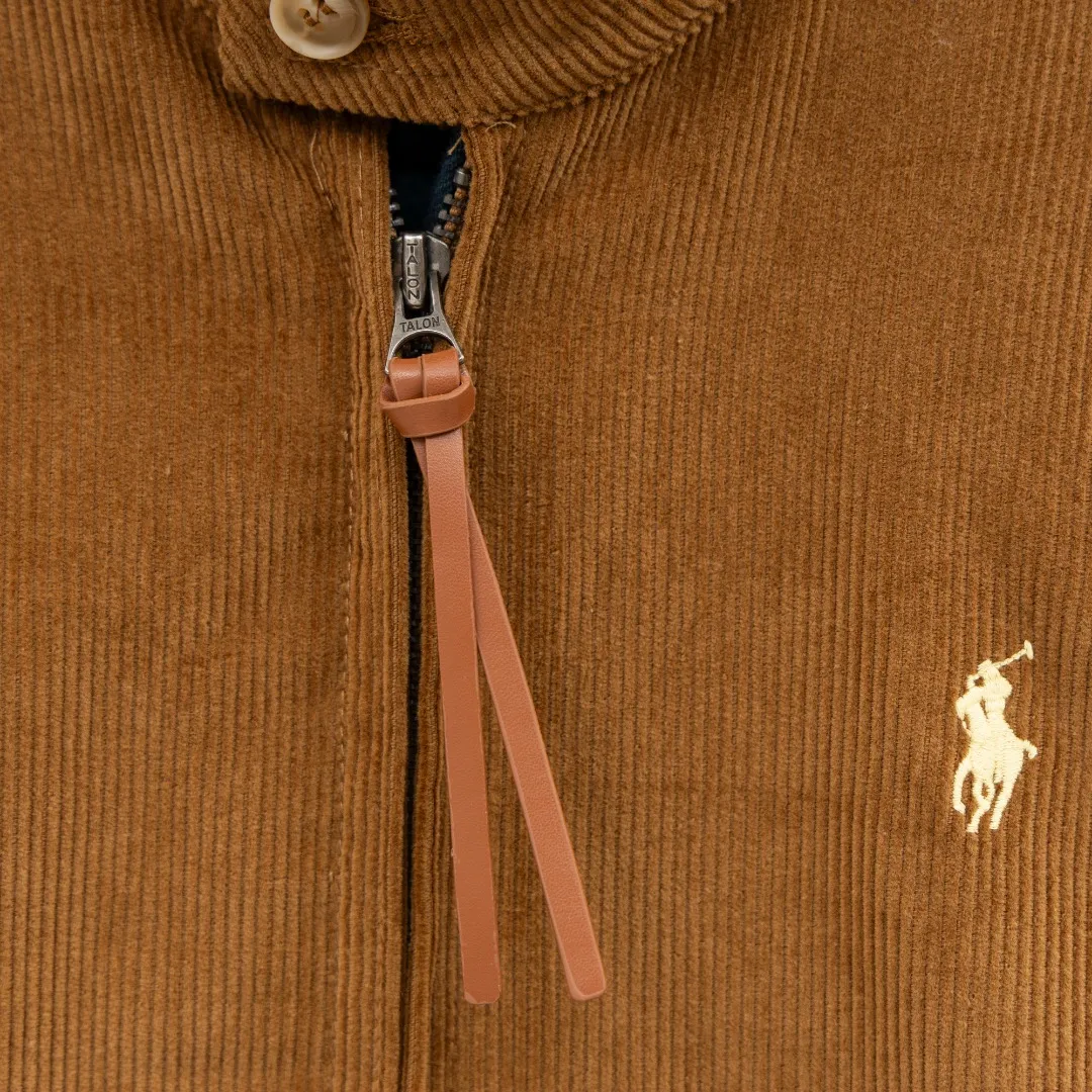 P470 top version (difference in currency) You can scan the QR code to enter the official website Style: Ralph Lauren POLO Ralph Lauren original molded small label embroidered corduroy old money style jacket Color: Picture color Size: S-XL Fabric: Corduroy Accessories: Full set of customized accessories No gender distinction, the same style for men and women